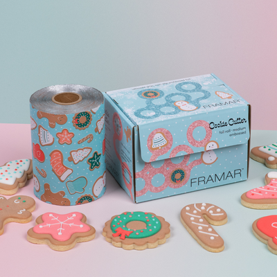 Framar Cookie Cutter Embossed Roll - 12.7cm x 97.5mtr